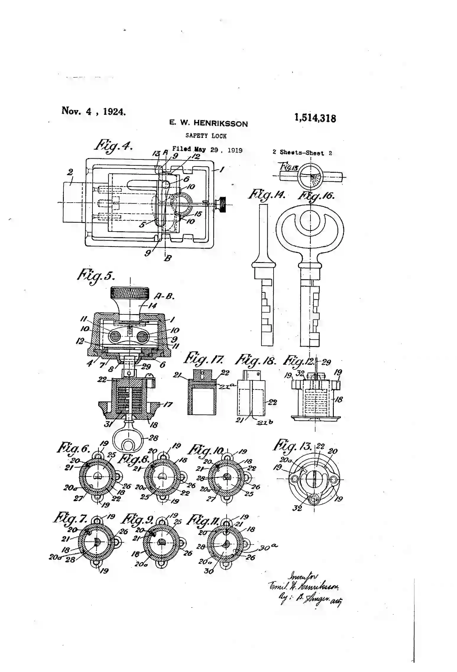 Scheibenstapel mit Sperrleiste der Abloy-Disc-Sidebar, Gates fluchten zu einer durchgehenden Rinne